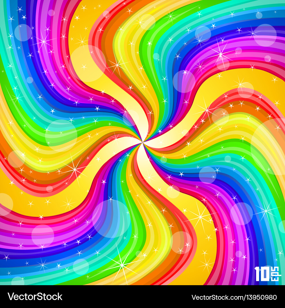 Rainbow Spiral Background Royalty Free Vector Image