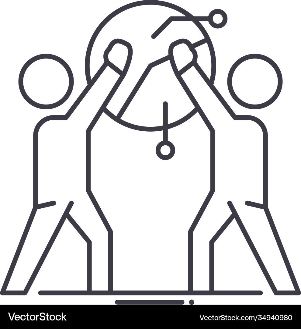 Resource allocation icon linear isolated Resource allocation icon linear isolated Vector Image