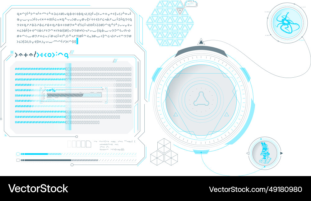 Sci-Fi Data Analysis Interface vector image