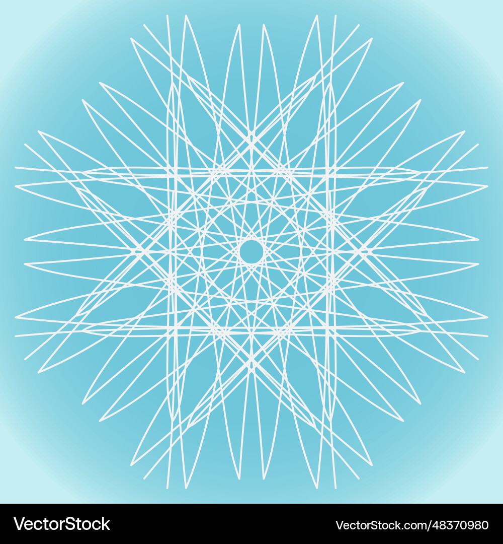 Snowflake abstract sharp needle shape on blue Snowflake abstract sharp needle shape on blue vector image