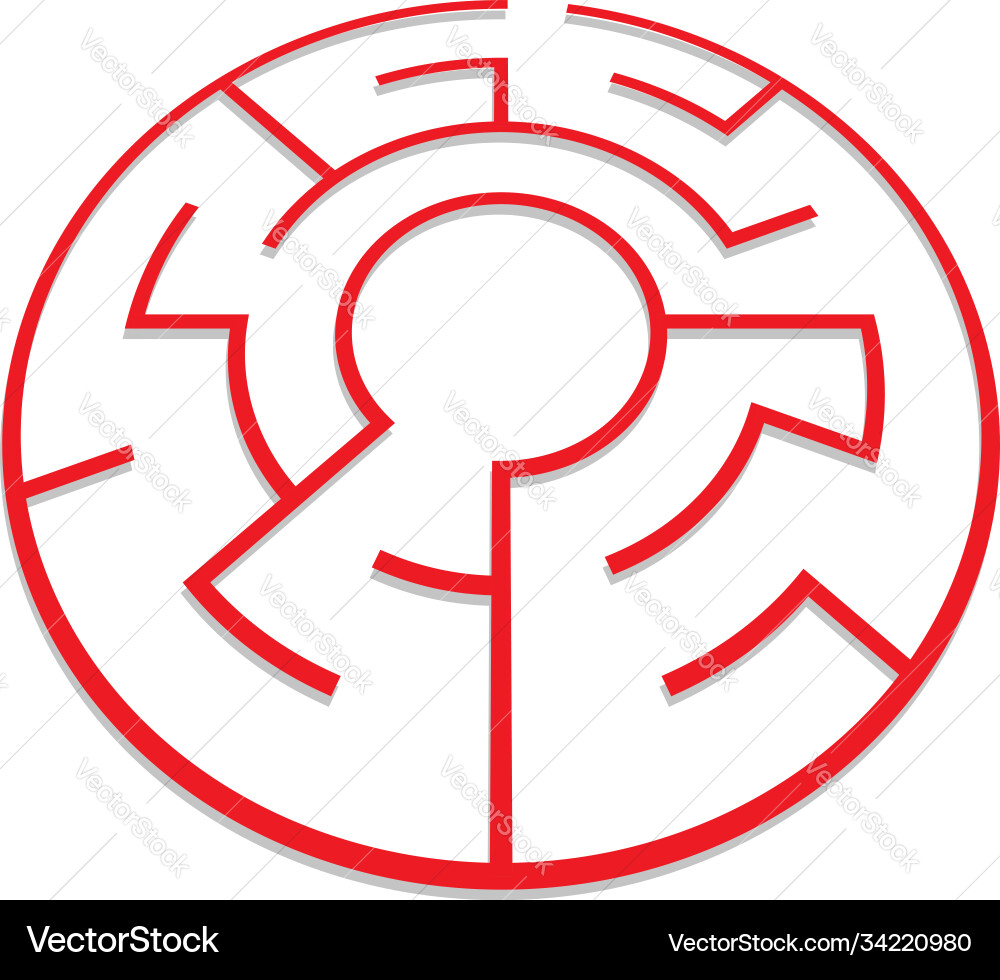 Solvable 3d maze labyrinth puzzle game Vector Image