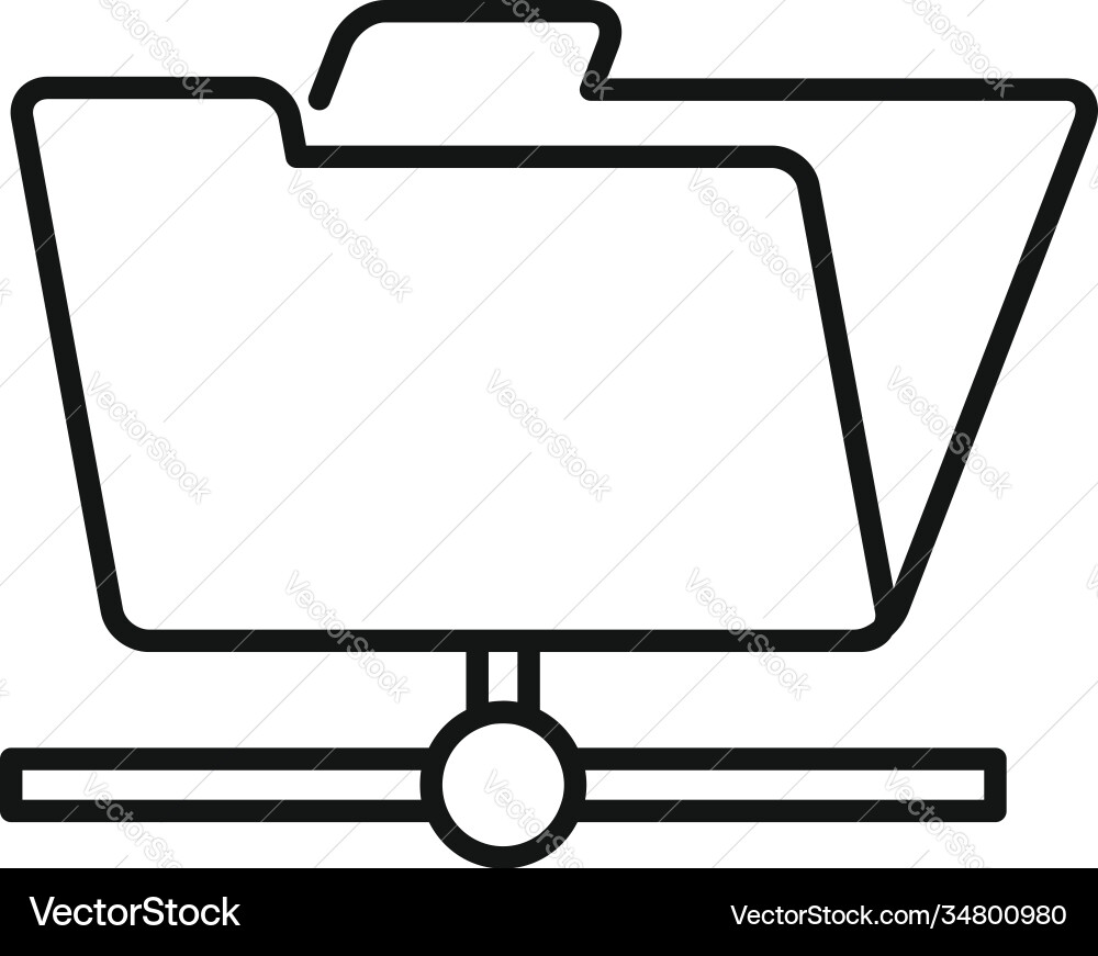 Storage file folder icon outline style Storage file folder icon outline style vector image