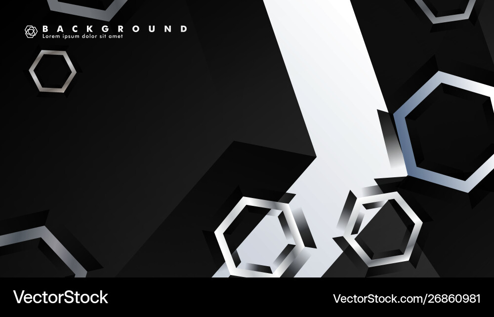 Abstract background with gradient hexagon shapes Vector Image