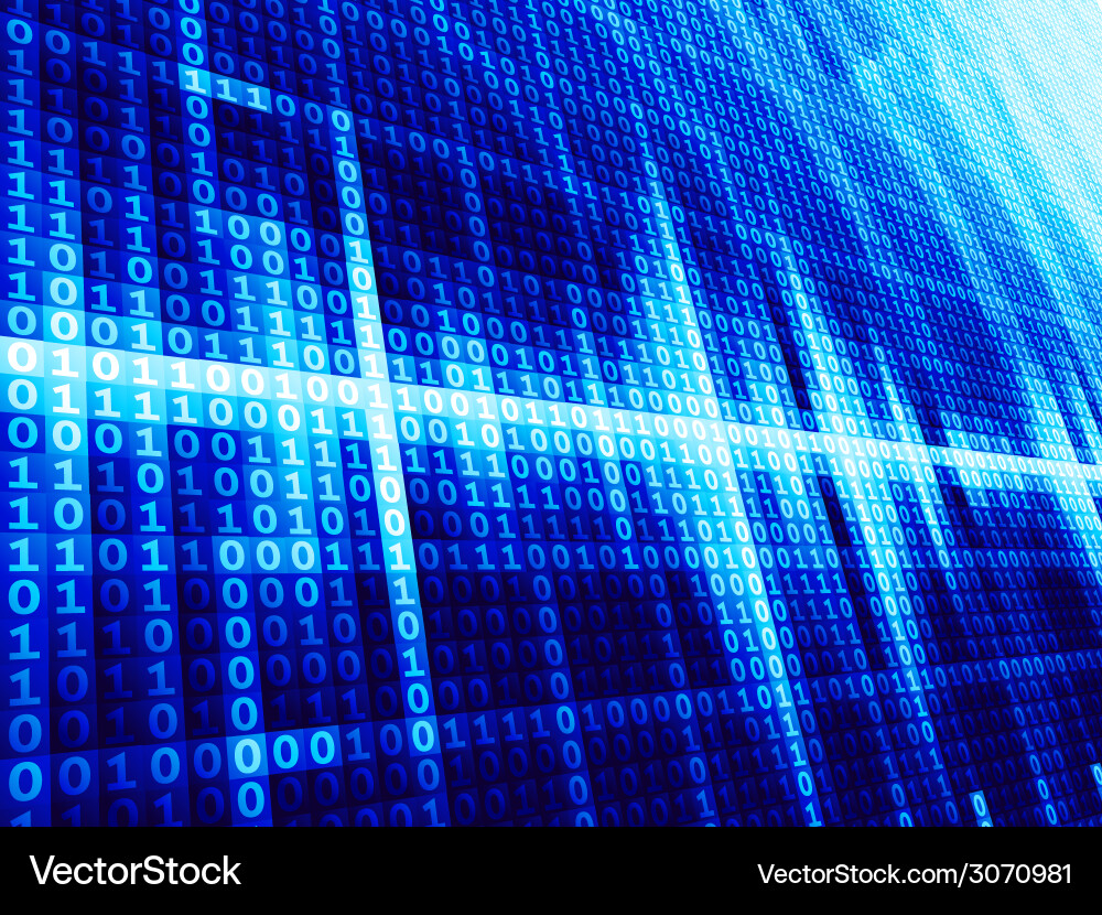Abstract Blue Techno Background vector image