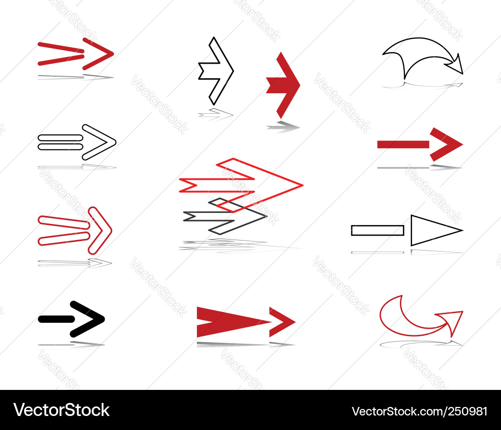 Arrows design elements set vector image