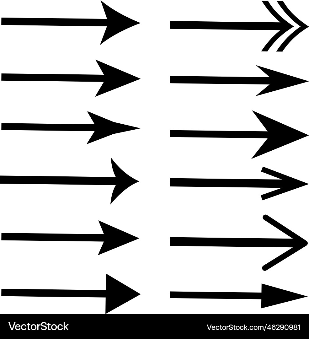 Arrows set arrow icon collection different Arrows set arrow icon collection different vector image