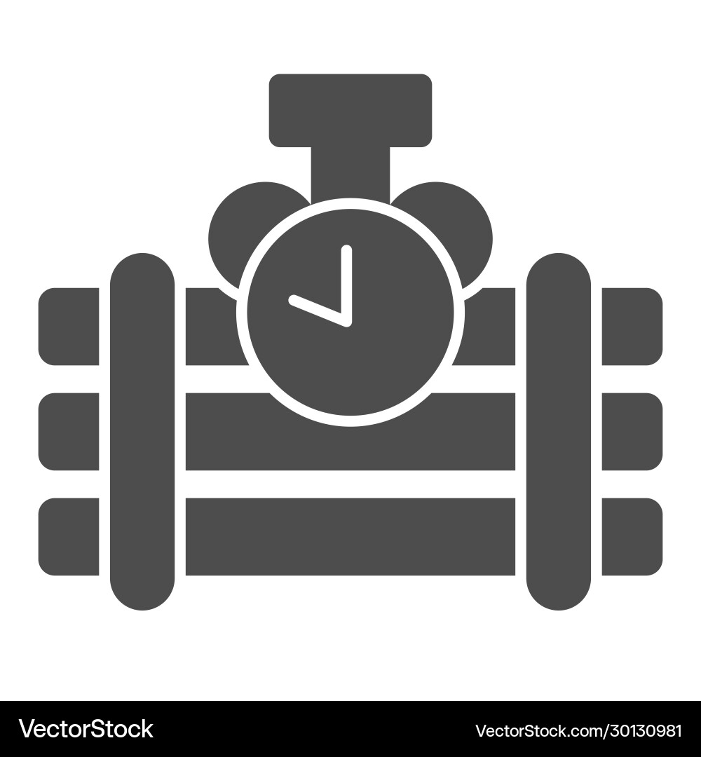 Dynamite solid icon countdown counter bar Vector Image