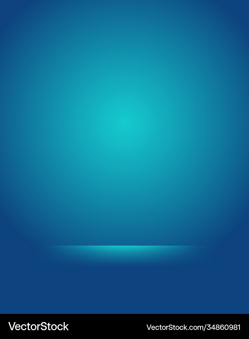 Empty blue studio room backdrop light interior Empty blue studio room backdrop light interior vector image