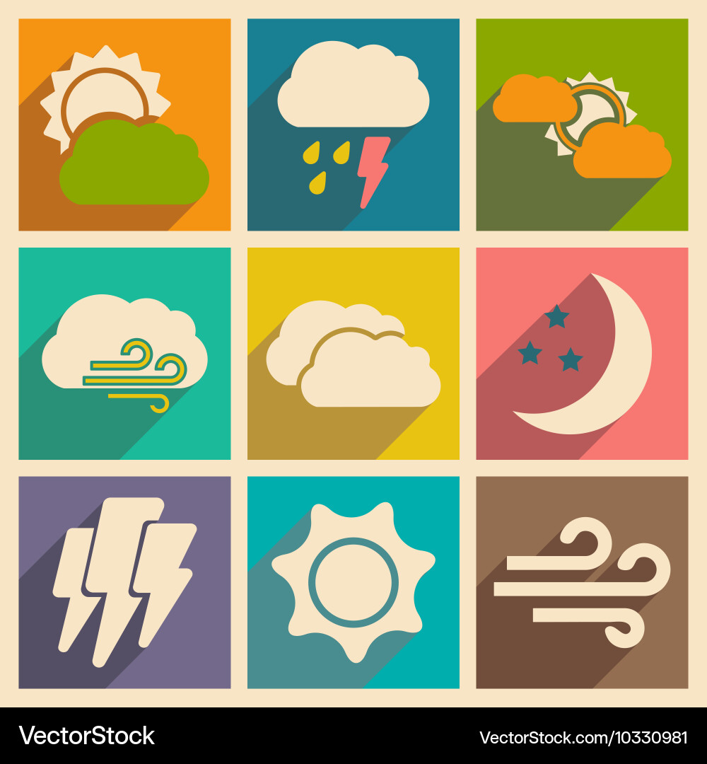Flat with shadow concept and mobile application Vector Image