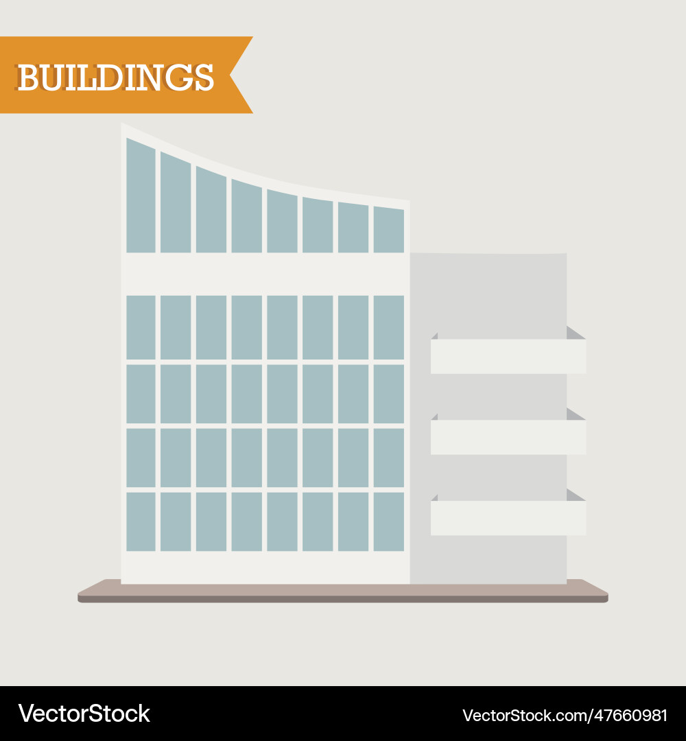 Isolated colored building icon image vector image