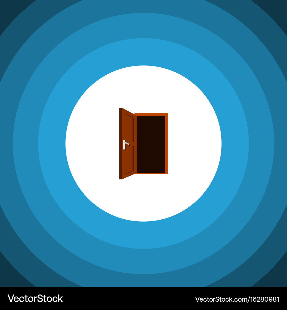 Isolated frame flat icon approach element vector image
