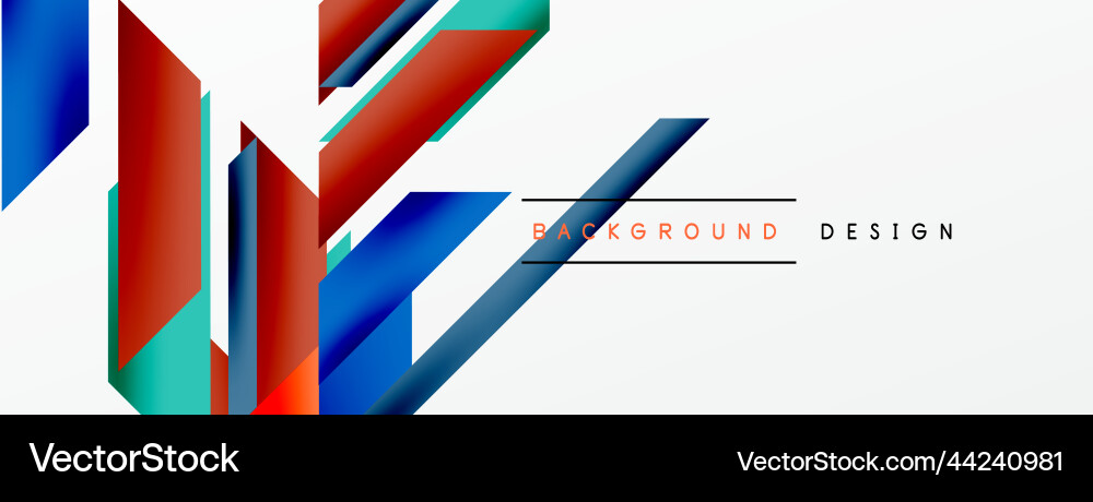 Minimal geometric abstract background dynamic 3d Vector Image