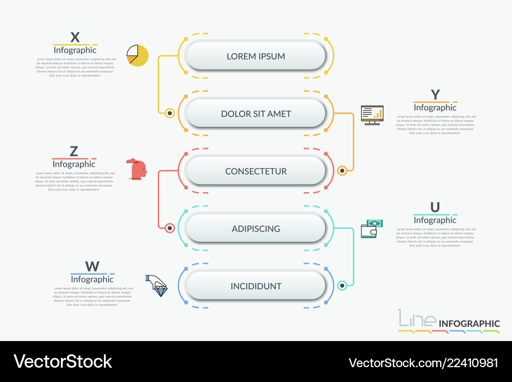 Modern Flowchart Template vector image