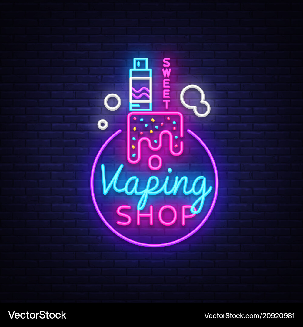 Neon Vape Shop Logo (20920981)  Royalty-Free Vector | VectorStock