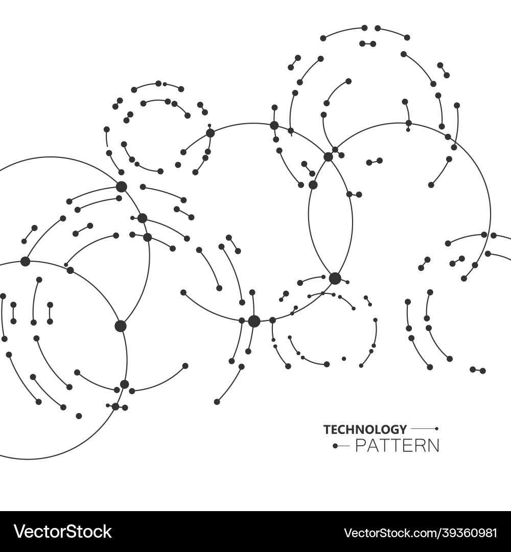 Points connecting circles background Points connecting circles background vector image