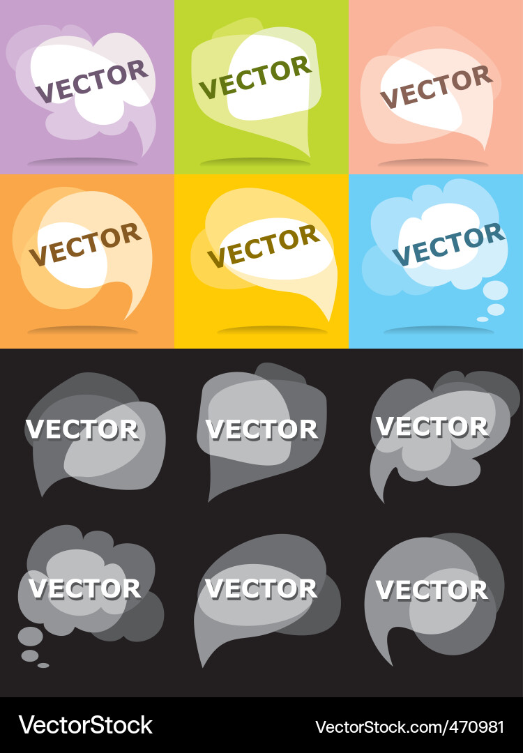 Set bubbles for speech Vector Image