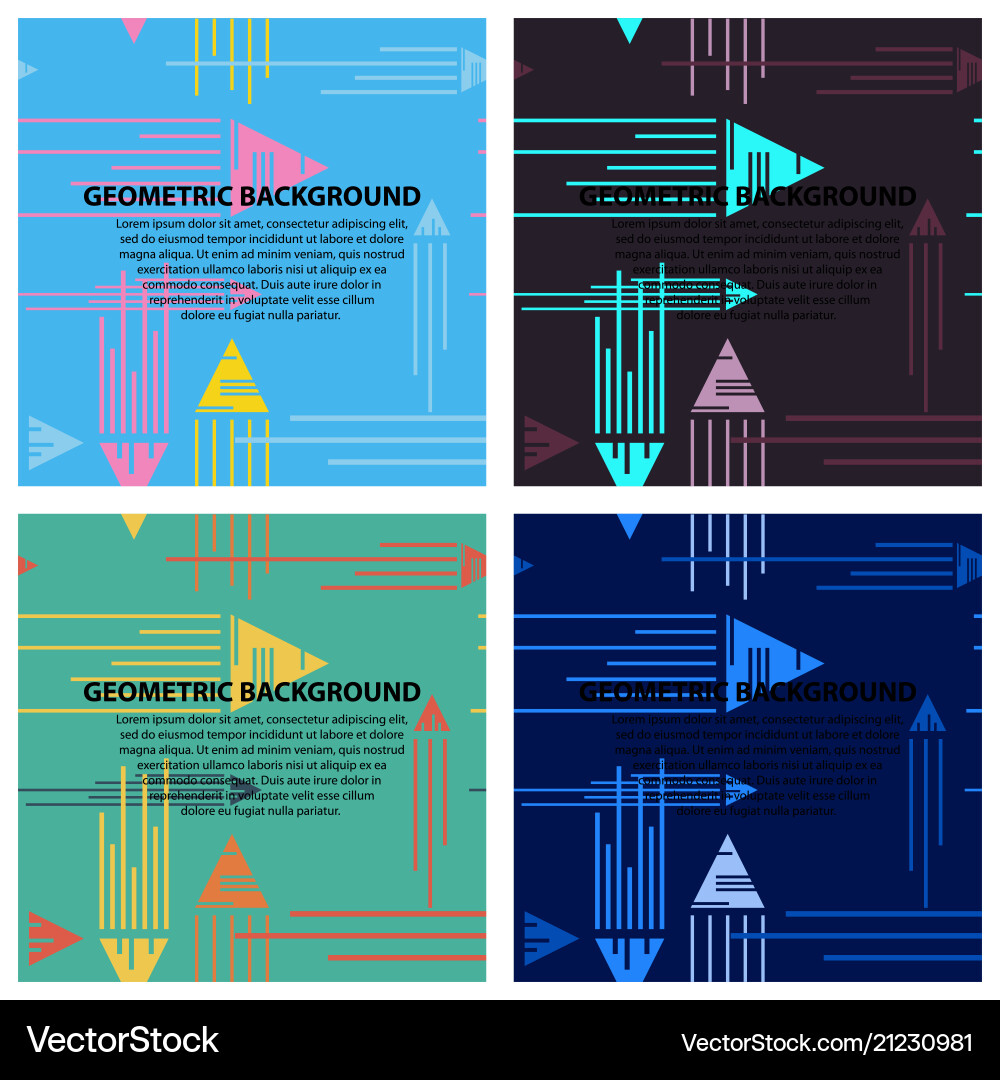 Set of abstract geometric pattern Set of abstract geometric pattern Vector Image