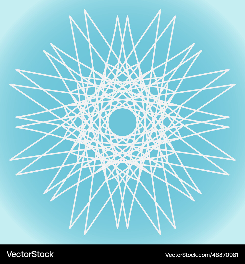 Snowflake abstrakt scharfe Form auf blauem Gradienten Snowflake abstrakt scharfe Form auf blauem Gradienten Vektorbild