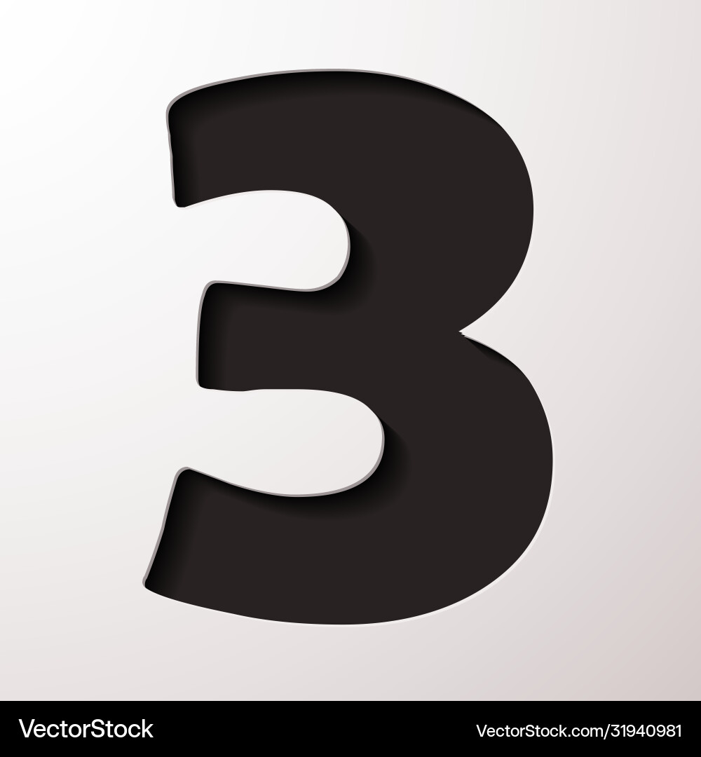 Volume icons number three vector image