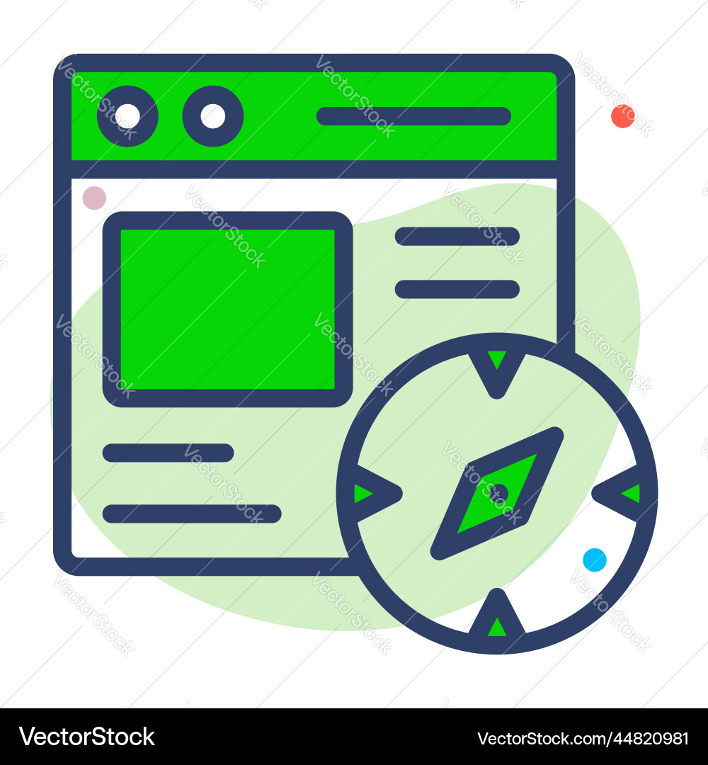 Web navigator icon user interface as a simple vector image