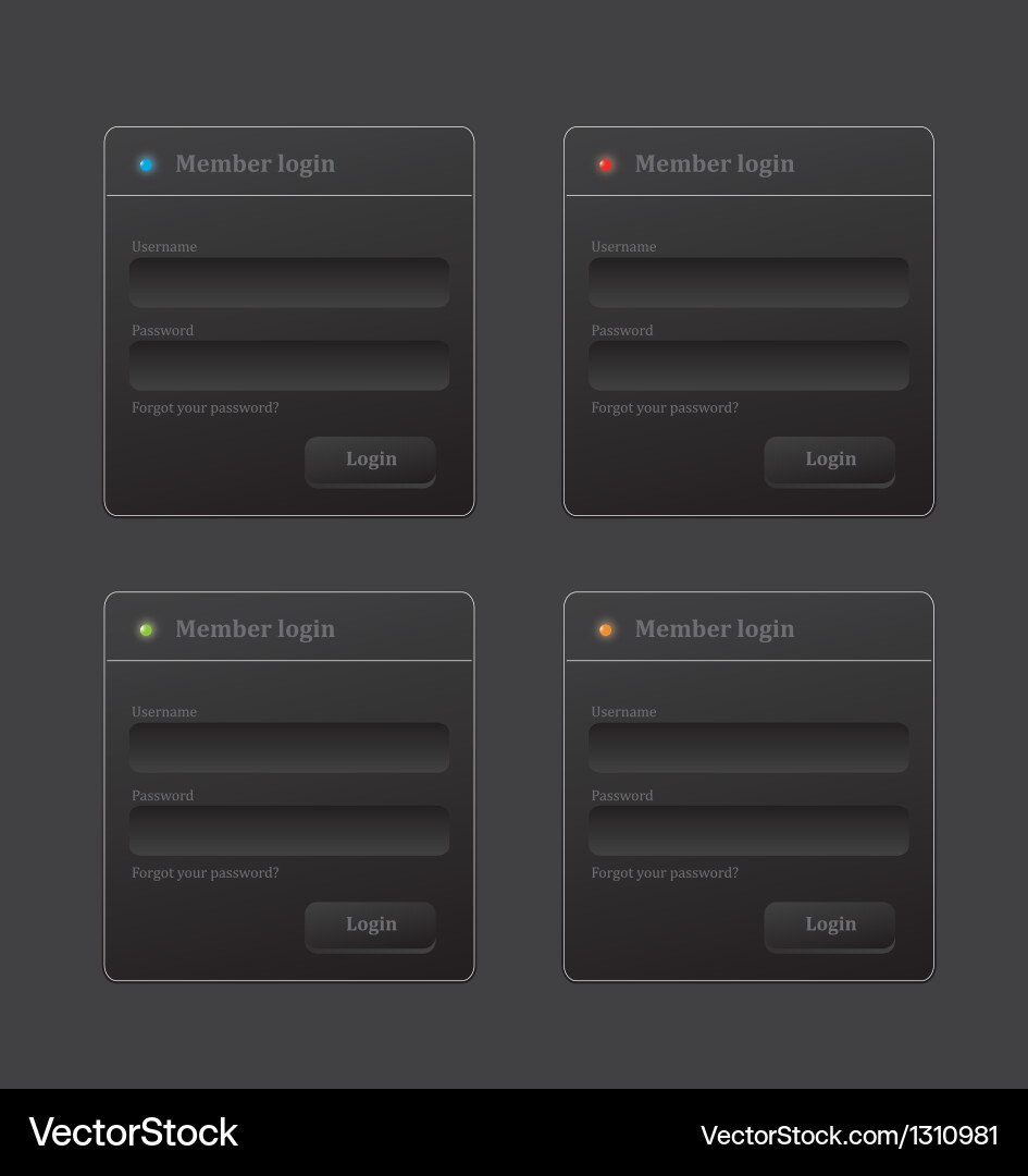 Website Interface Elements vector image