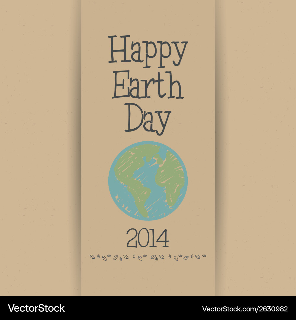Abstract earth day background with special objects vector image