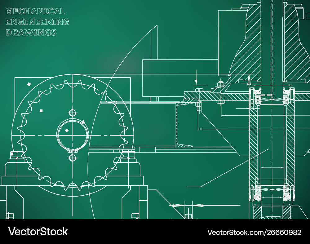 Blueprints engineering backgrounds mechanical Vector Image