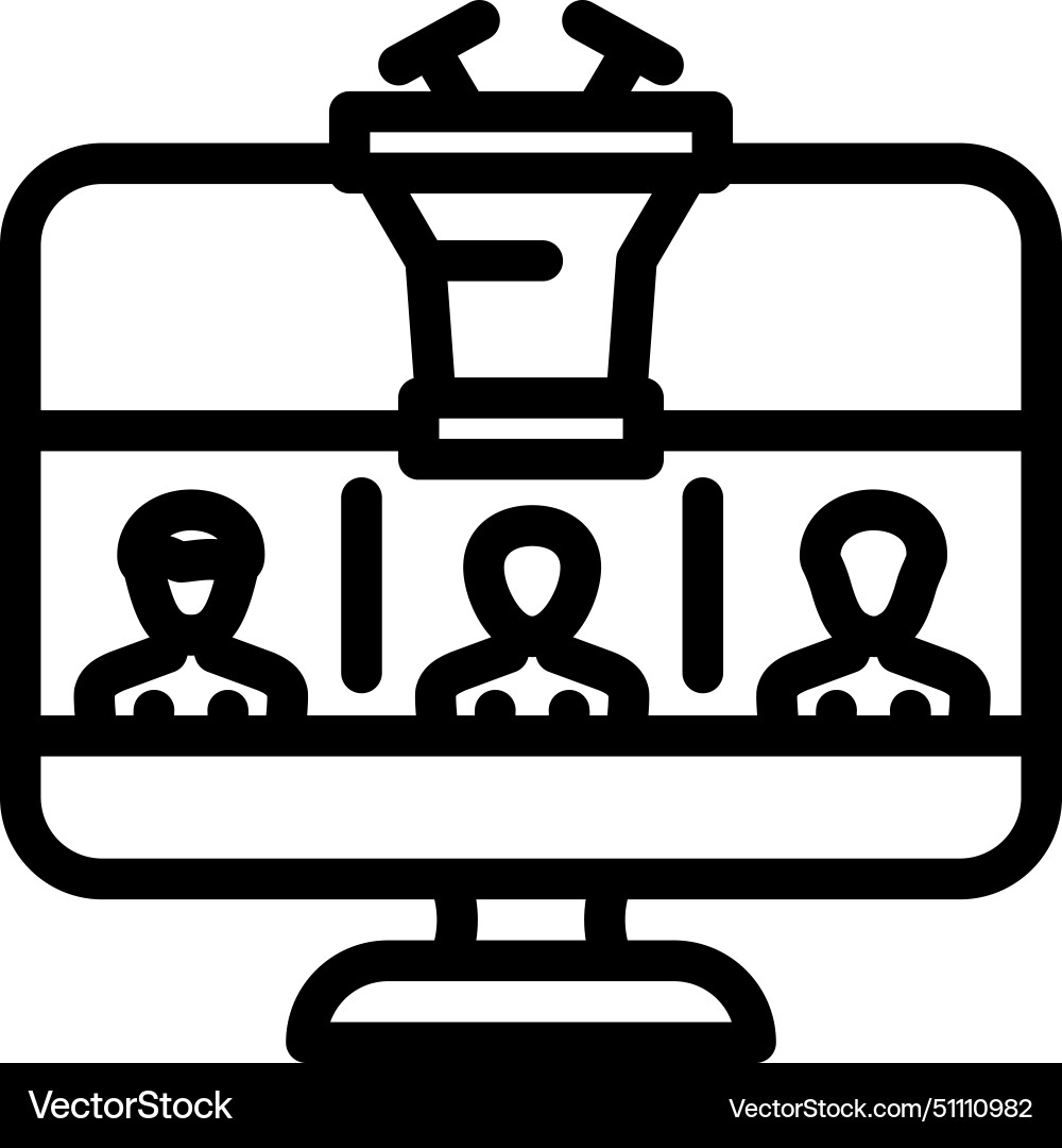 Breakout sessions line icon vector image