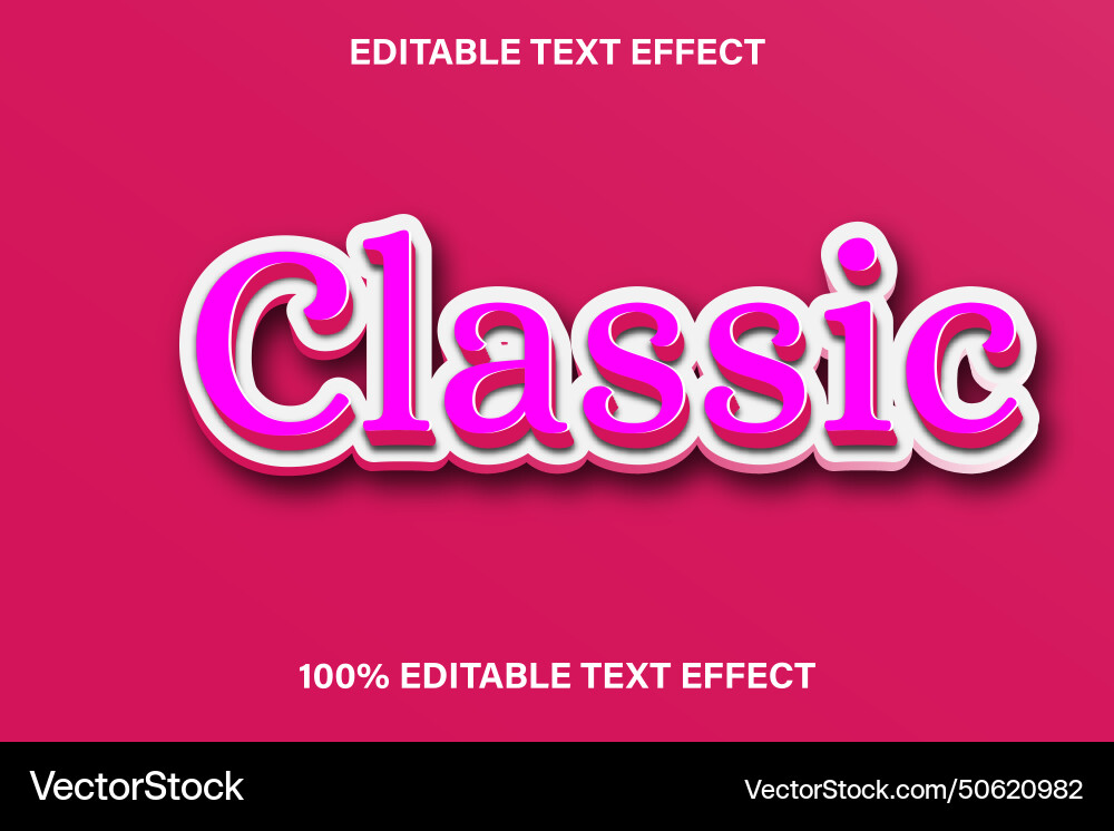 Classic editable text effect 3 d emboss gradient Classic editable text effect 3 d emboss gradient Vector Image