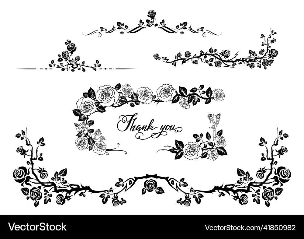 Dividers and borders set Dividers and borders set vector image