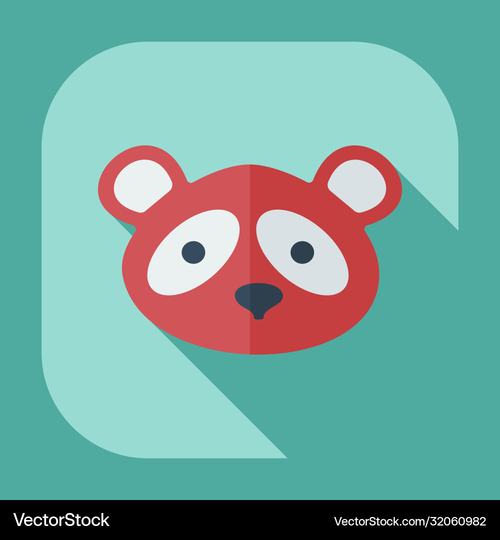 Flat modern design with shadow icons pandas Flat modern design with shadow icons pandas vector image