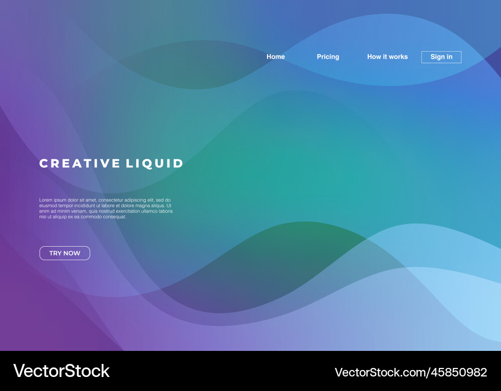 Fluid background with abstract waves and gradient Fluid background with abstract waves and gradient vector image