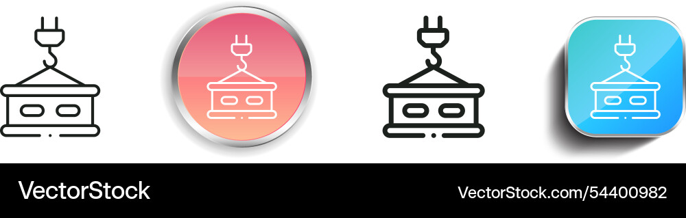 Girder icon thin linear regular and button style Girder icon thin linear regular and button style Vector Image