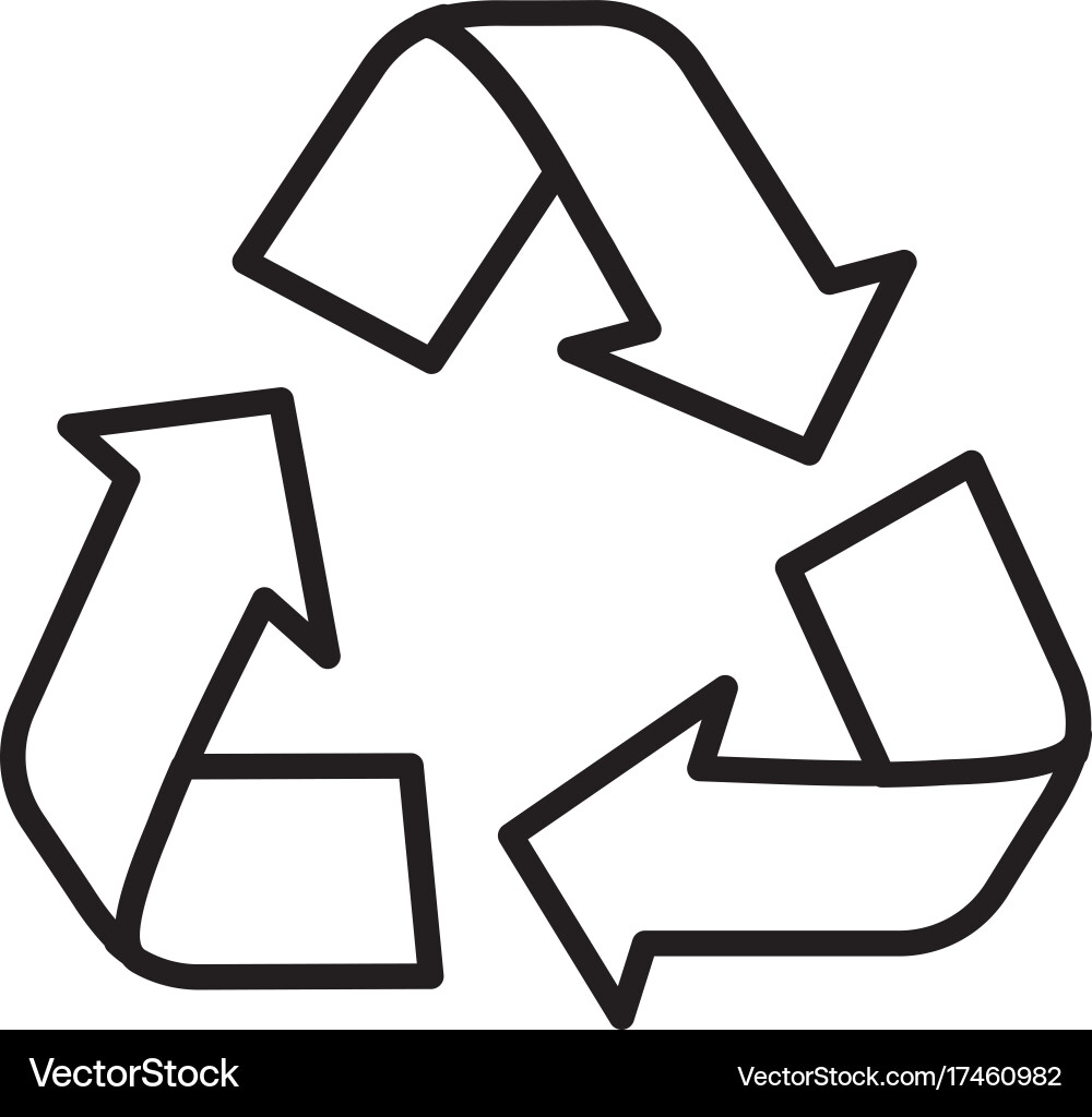 Line pretty environment symbol to recycle reduce vector image