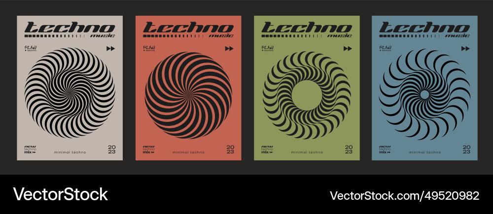 Modern geometric circle shape pattern retro vector image