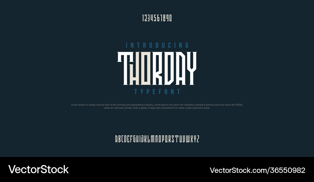 Retro simple font alphabetical design typeface vector image