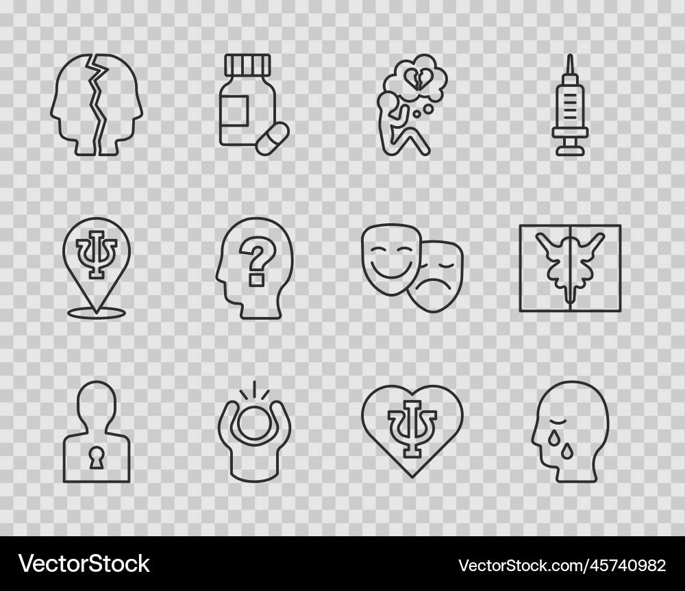 Set line solution to the problem man graves Set line solution to the problem man graves vector image