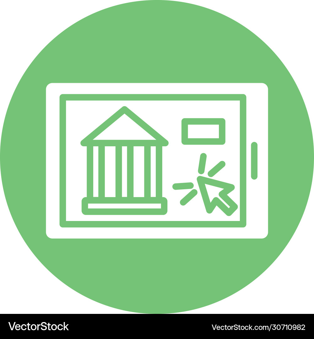 Smartphone with bank building block style Smartphone with bank building block style vector image