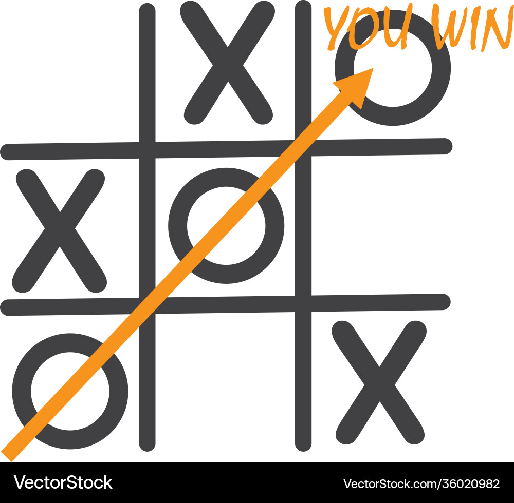 Tic tac toe game icon template design Vector Image