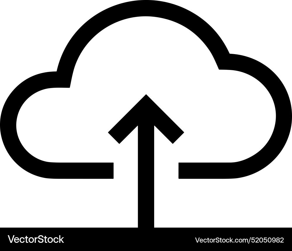 Upload outline icon symbol image Upload outline icon symbol image Vector Image