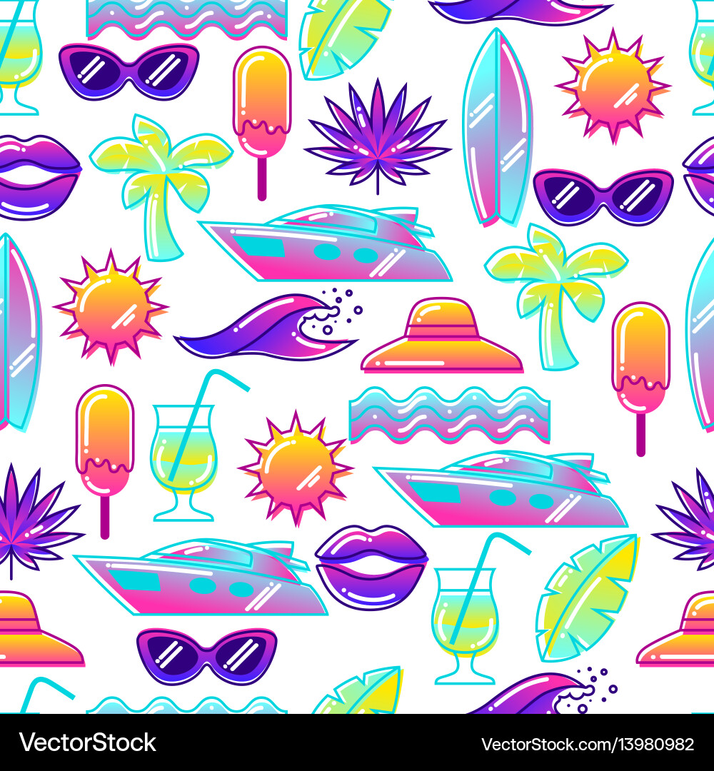 Vibrant Summer Pattern vector image