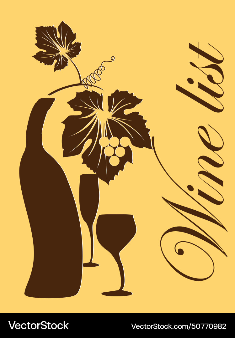 Wine list design Royalty Free Vector Image - VectorStock