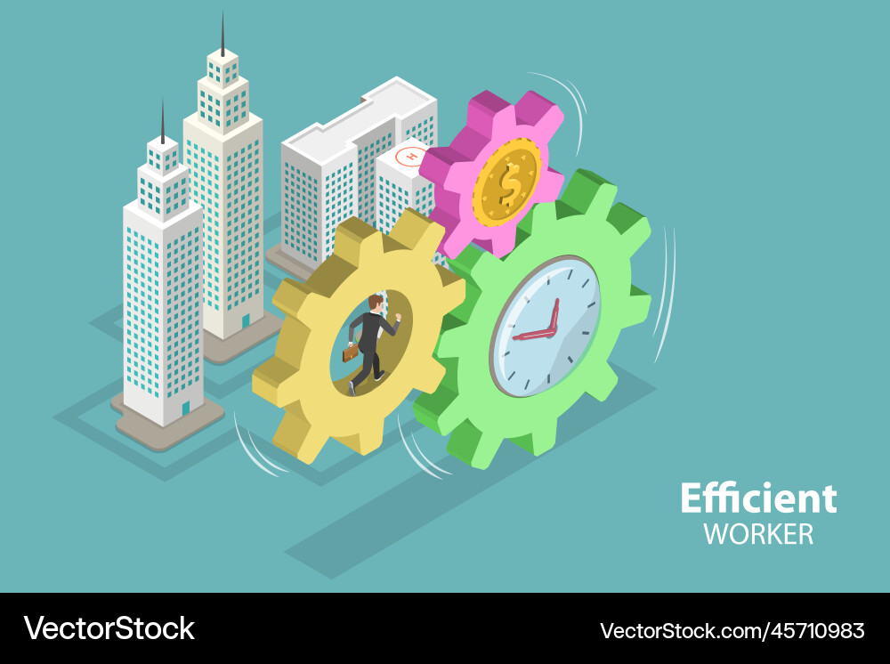 3d isometric flat conceptual Royalty Free Vector Image