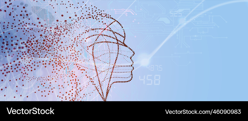 Artificial intelligence technology web background Artificial intelligence technology web background Vector Image