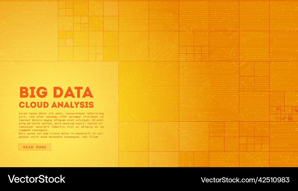 Big Data Cloud Computing Blockchain Visualisierung vektorbild