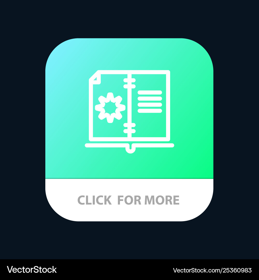 Book guide hardware instruction mobile app button Book guide hardware instruction mobile app button vector image