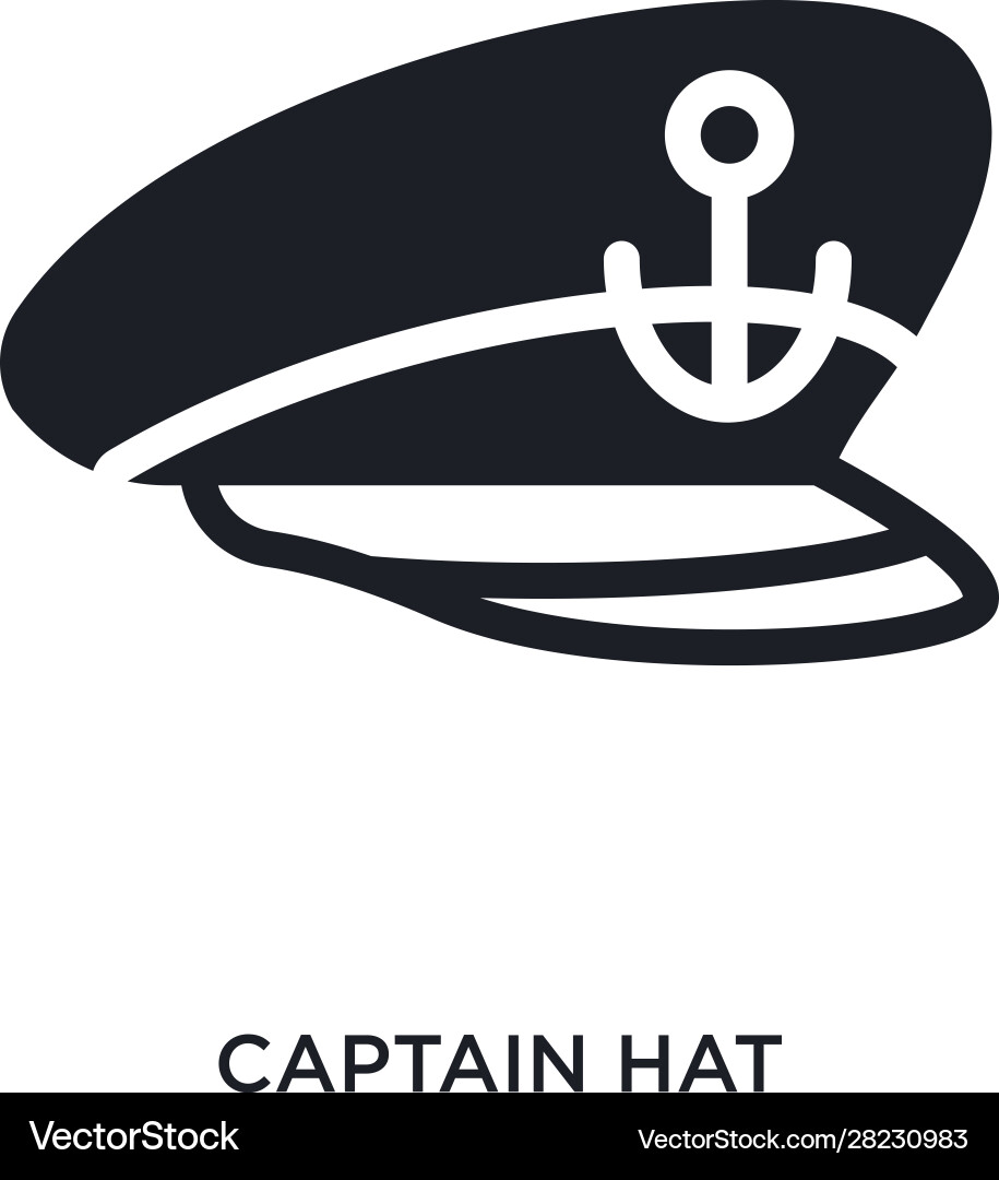 Captain hat isolated icon simple element from vector image