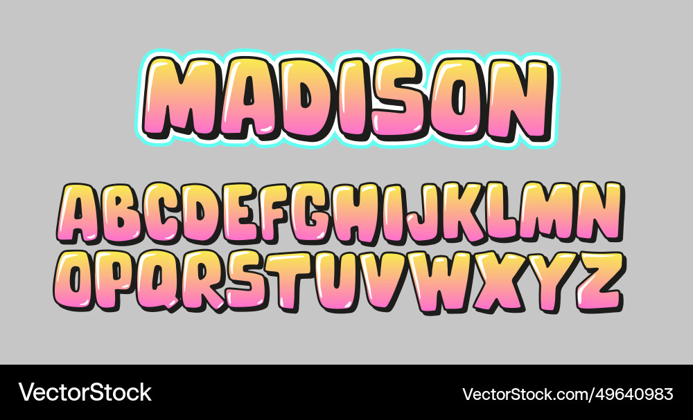 Comic alphabet cartoon style for your design Comic alphabet cartoon style for your design vector image