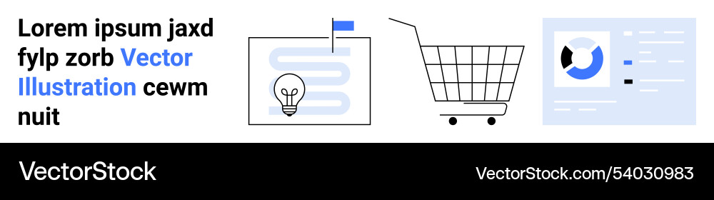 Creative shopping concepts with analytics and idea Creative shopping concepts with analytics and idea vector image