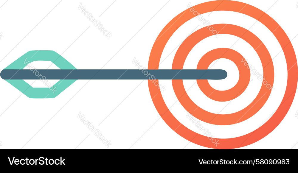 Dart Target with Arrow Vector Image